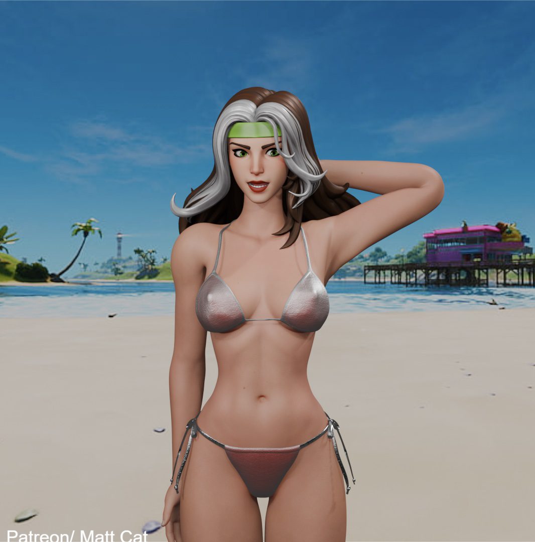 Fortnite Porn - marvel, embarrassed, fortnite: battle royale, hand on head, rogue (x-men), 3d file 9d2233562291be83f871bf9b944c15f5