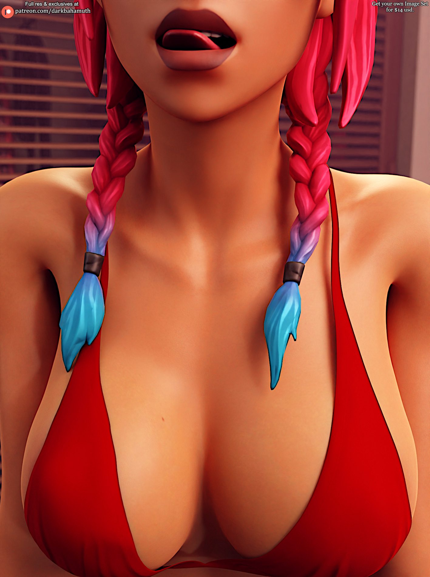 Fortnite Rule Xxx - darkbahamuth, bikini, big breasts, brite raider, licking own lips, 3d, breasts file a3acf2d5907ed54f9c979eece262494d