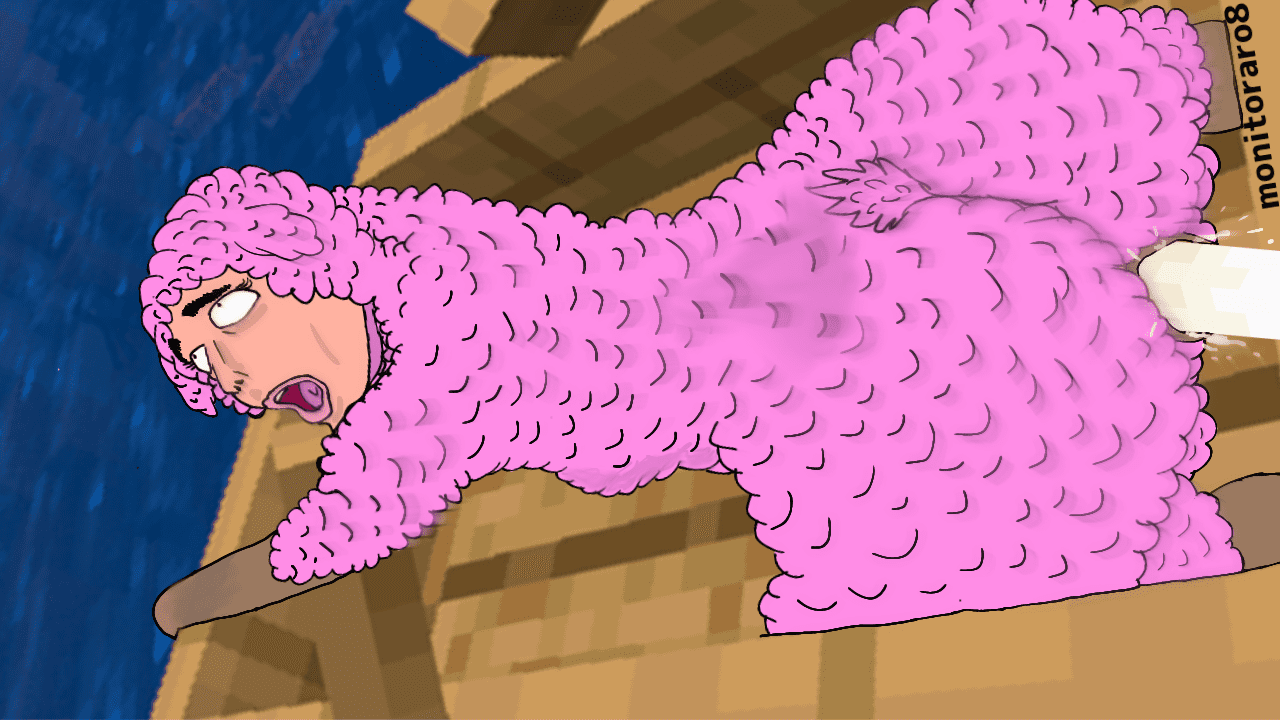 Pinksheep Game Porn, Sheep Game Porn - watermark, penetration from behind, caprine, cum dripping out of pussy, surprised expression, no consent needed, monitoraro8 file a552a9a7145675aef81be1831152b148