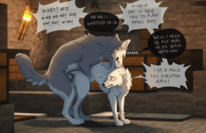 Wolf Hentai - speech bubble, hi res, xbox game studios, questionable consent, white body, fur file a681b4634c3d1a6725de1fff60ae15a39e08359e