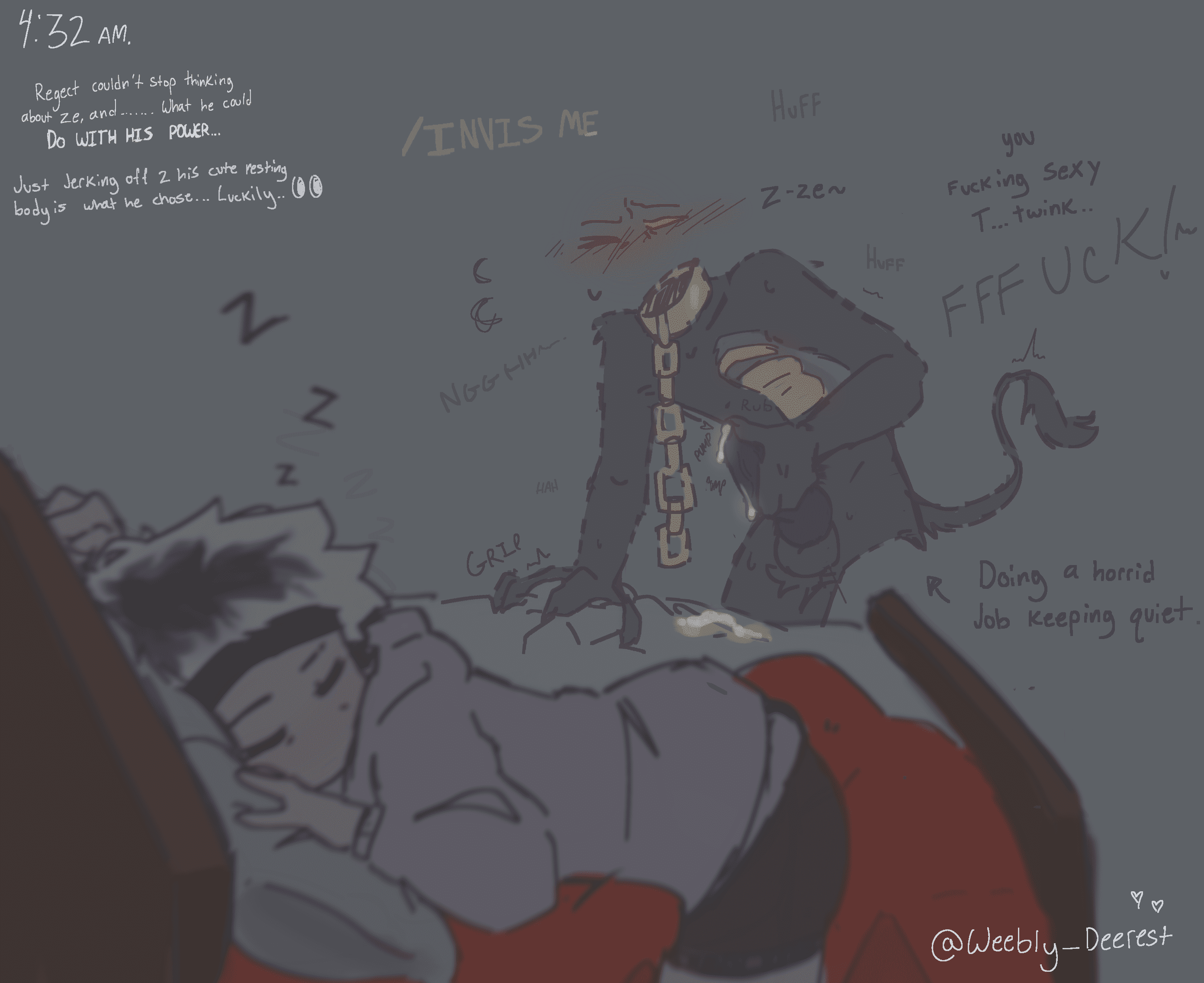 Minecraft Rule Xxx - see-through, masturbation, text, one eye closed, white hair file af4a7ad50ed73c8d0034e911e5ba55eb