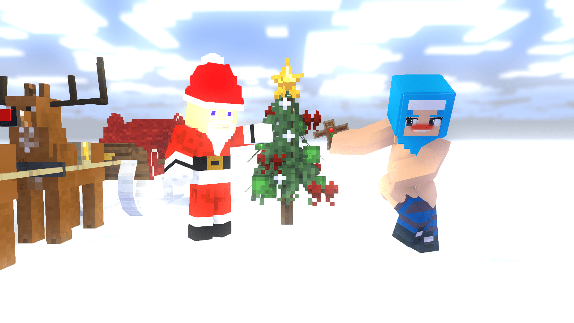 Minecraft Rule - snow, santa, mine-imator, cake file b05d92302e7785e8989a36d7842757f5