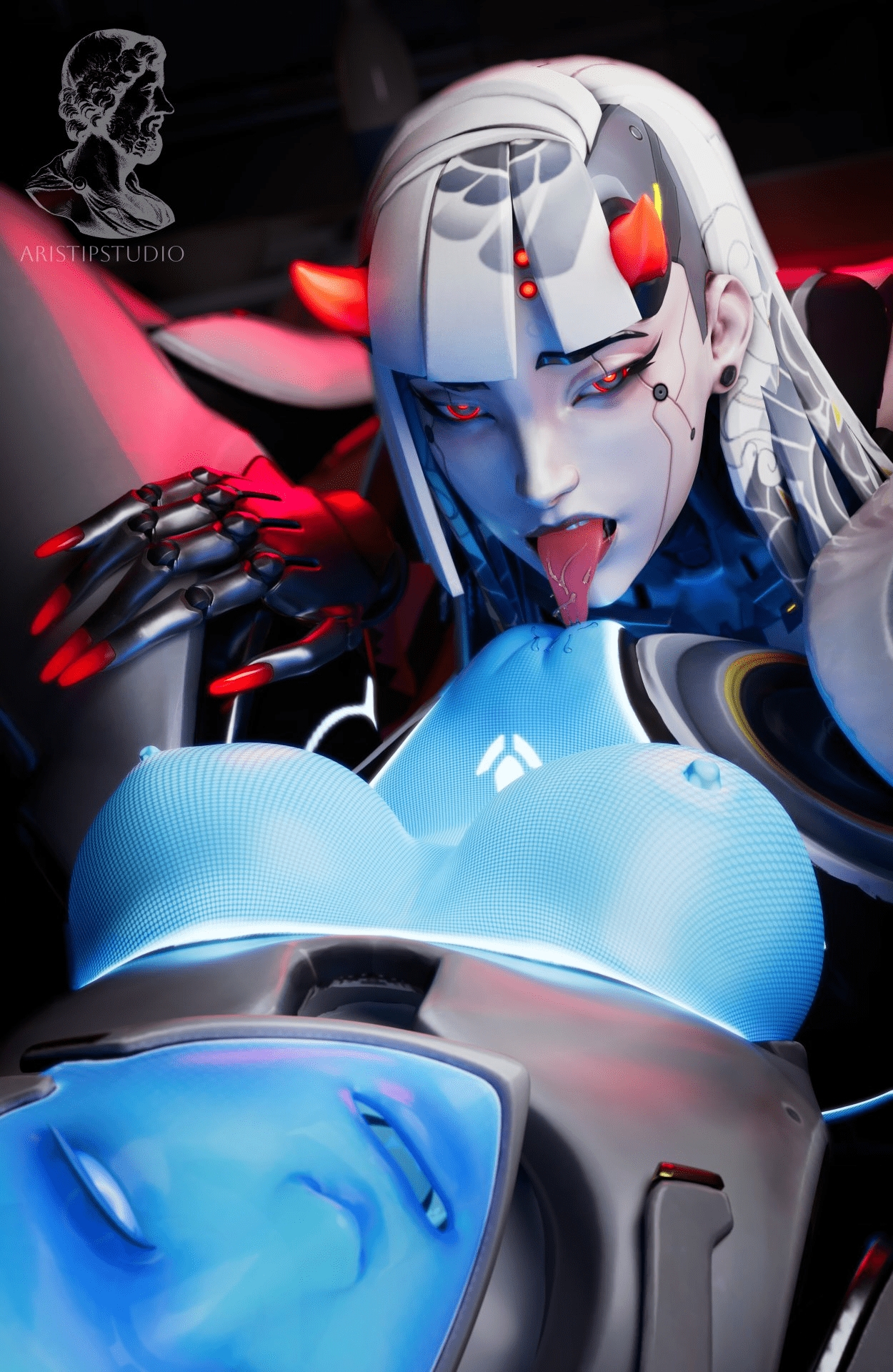 Echo Porn Hentai, Shion Porn Hentai - red eyes, 2girls, tongue, white hair, white body file b1aefb48785020137b6d862bd7e9559c