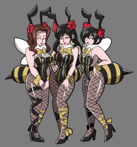 Final Fantasy Free Sex Art - seductive eyes, three girls, brown hair female, seductive pose, seductive smile file b2a57f6594b24318c42745dfabc04550