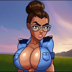 League Of Legends Rule Porn - cleavage, looking at viewer, solo focus, busty female, solo, police uniform, standing file b607b907a424161ad278f79bfa842251