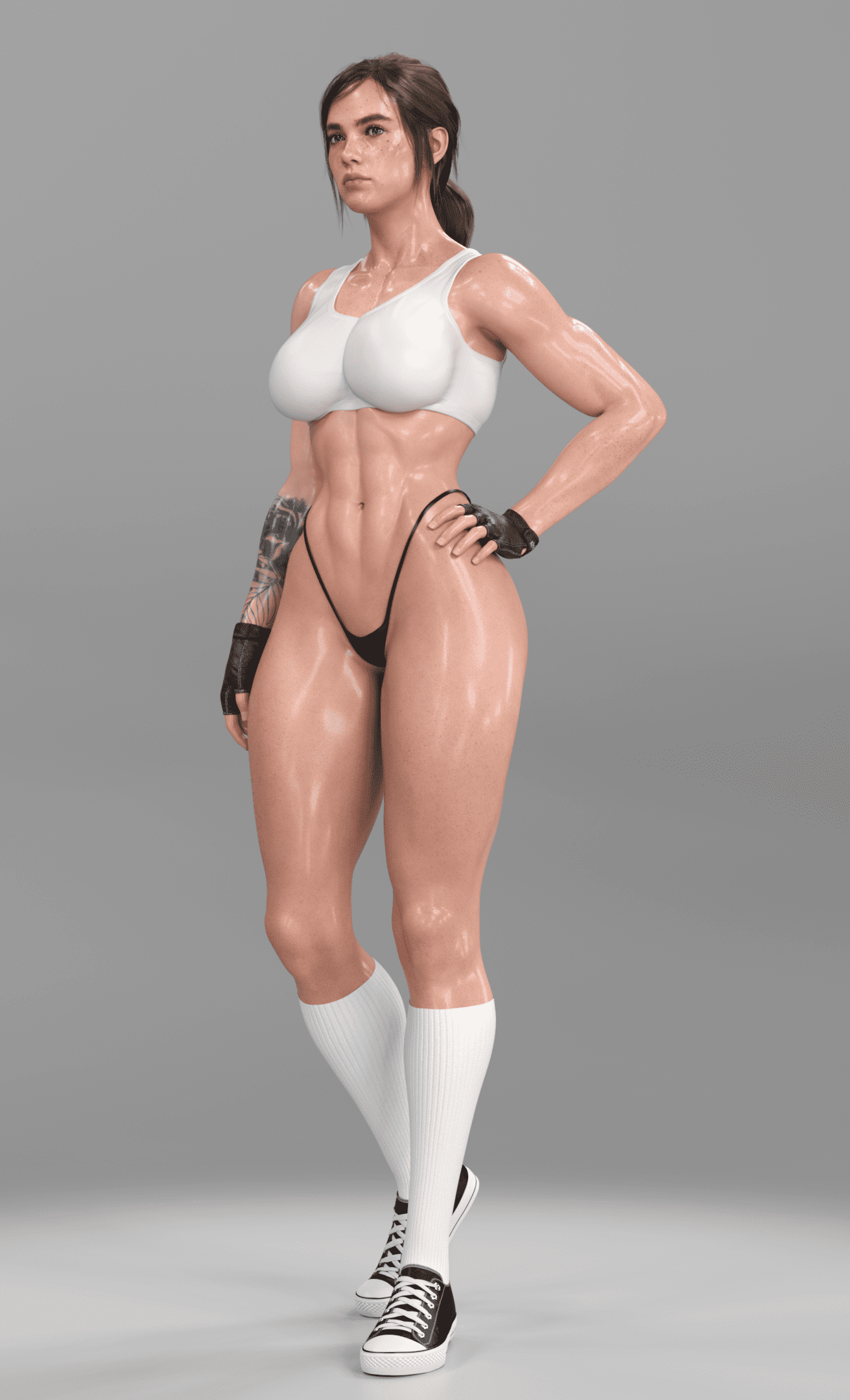 Ellie Porn - curvy, fit female, ellie williams, standing, 3d, oil, skimpy file b74f70ddadd4df13db4d4ae4b318b359