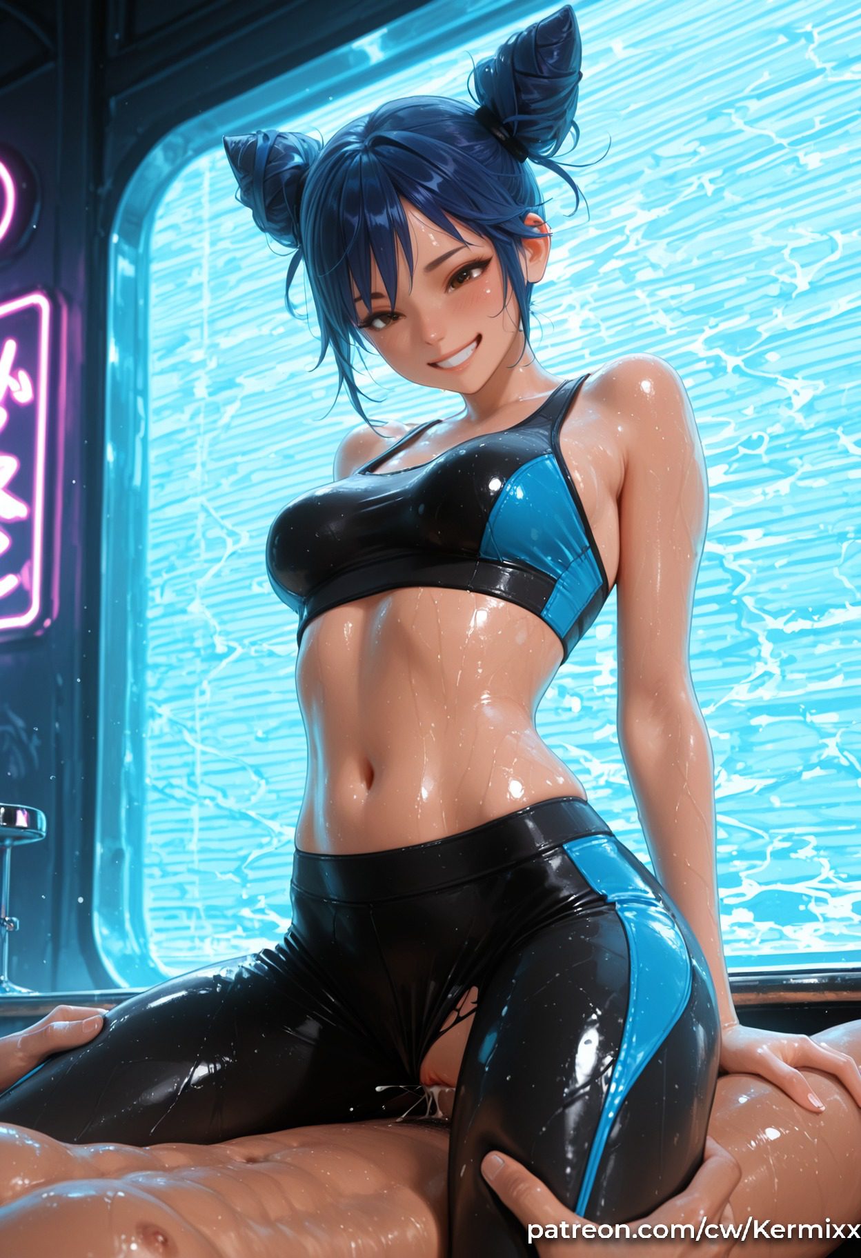 Neon Hot Hentai - wet, brown eyes, straight, double bun, cowgirl position, kermixx, clothed female nude male file bad64ab87908fbc798cc26af7cb19f70