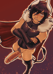 Minecraft Sex Art - uncut cock, arms crossed, long hair, twitter, red cape, demon girl, tail file beb5272a06ff4f164db1454c7b6fa4ed