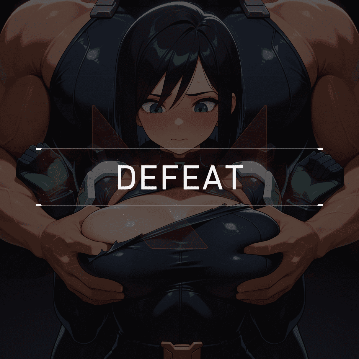 Viper Hentai - defeated, wide hips, blush, bodysuit, ripped clothing, bigger male, muscular male file c3739a2d8ab7c85ab64d7eb809eaf941