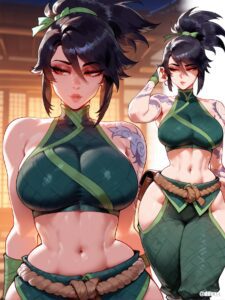 League Of Legends Xxx Art - breasts, akali, female focus, female only