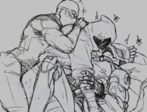 Cypher Rule Xxx, Kay/o Rule Xxx, Omen Rule Xxx - robot humanoid, male focus, penetration from behind, male file c6f7e4ce0eedc5cbd2440a888b04ad64