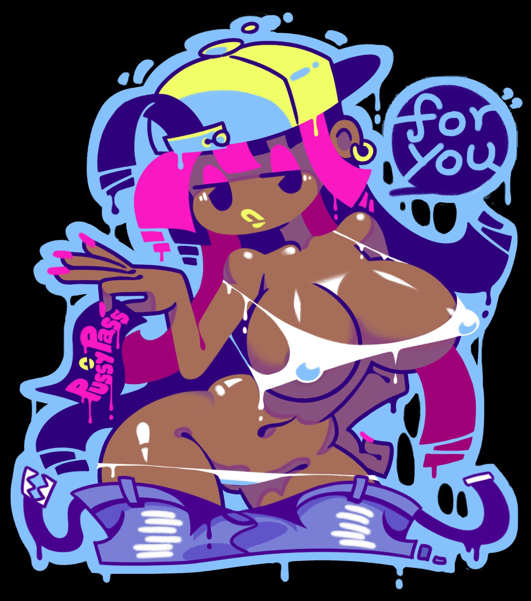 Minus8 Hentai - yellow lipstick, pants down, crop top, pink hair file c7daff5481a8e9711ea23af8aa7afcab scaled