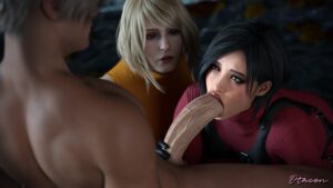 Resident Evil Free Sex Art - black hair, 2girls, nude, clothed, 3d, female, nude male file c85e15b2a82fbd844ba5688689f955ee