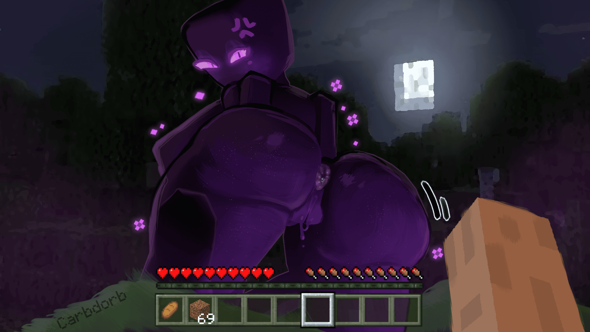 Minecraft Hentai Art - enderman, angry, purple eyes, large ass, wet pussy, dark skin, anus file c9a9428f9608e477db332d3e7f5fd32d
