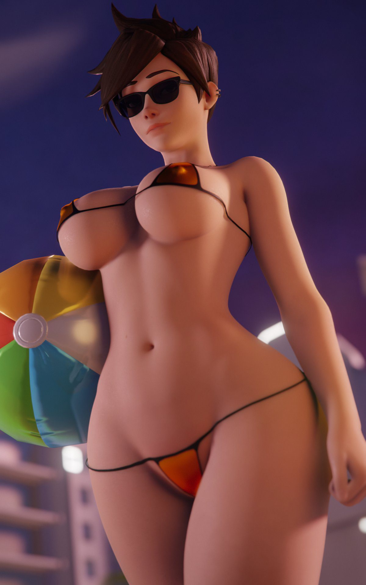 Overwatch Game Porn - skimpy, sunglasses, breasts, tracer, bikini, 3d file cc01205db6ece0cd1f403392e81e4cd9