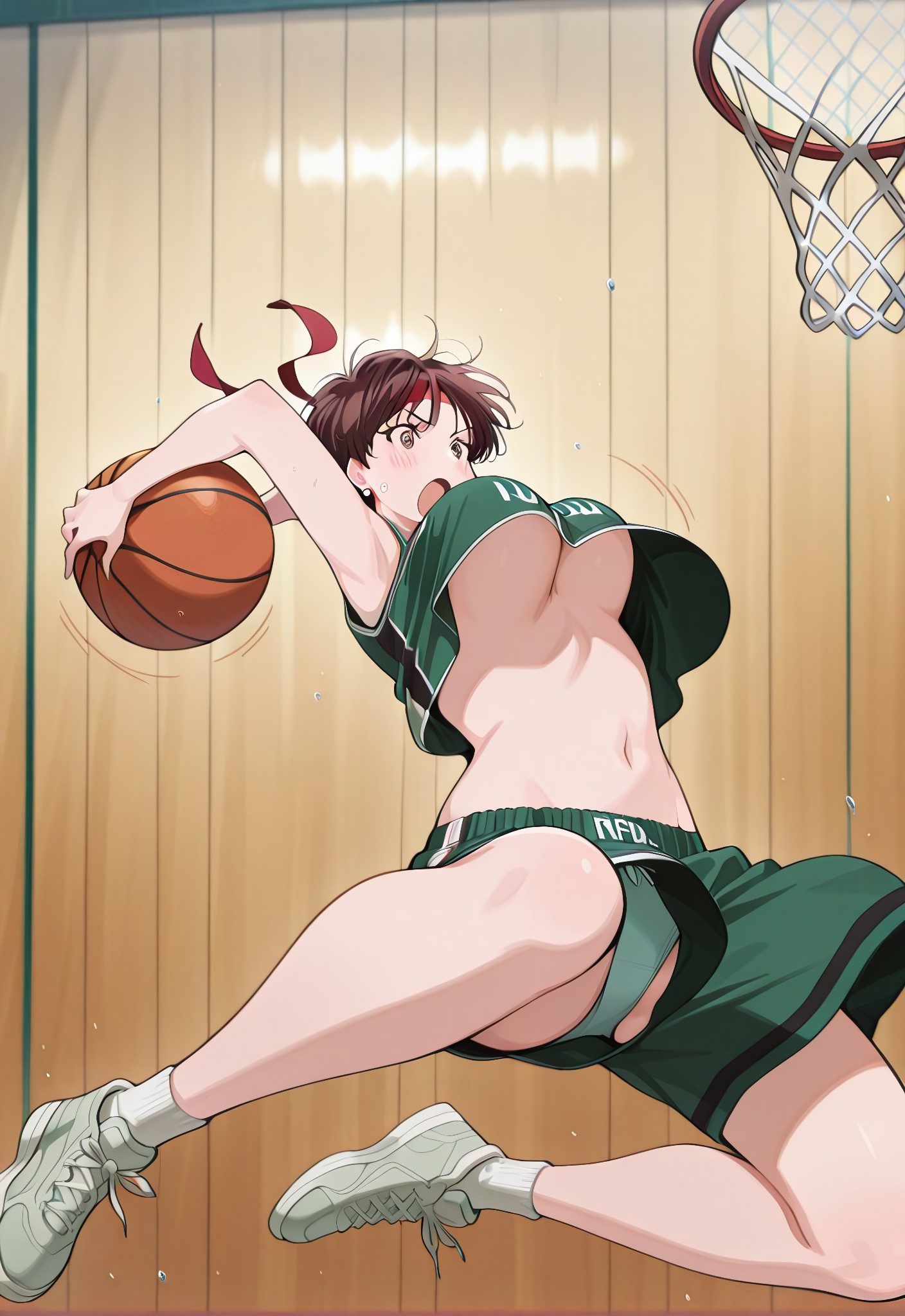Resident Evil Hot Hentai - ai generated, rebecca chambers, basketball (ball), basketball jersey, resident evil 2, bandana file ccc0e608a99cccab0fc541687da91249