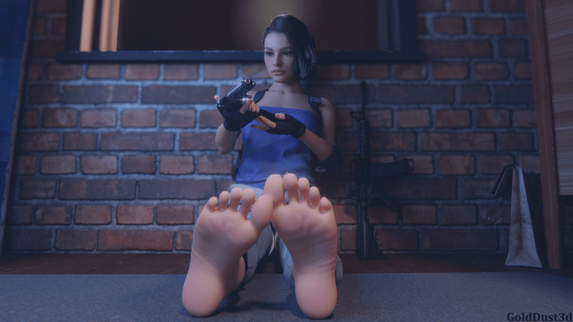 Resident Evil Hentai Porn - pistol, 1girls, medium hair, golddust3d file d726e5268cbdb171da6e9b61337e273b