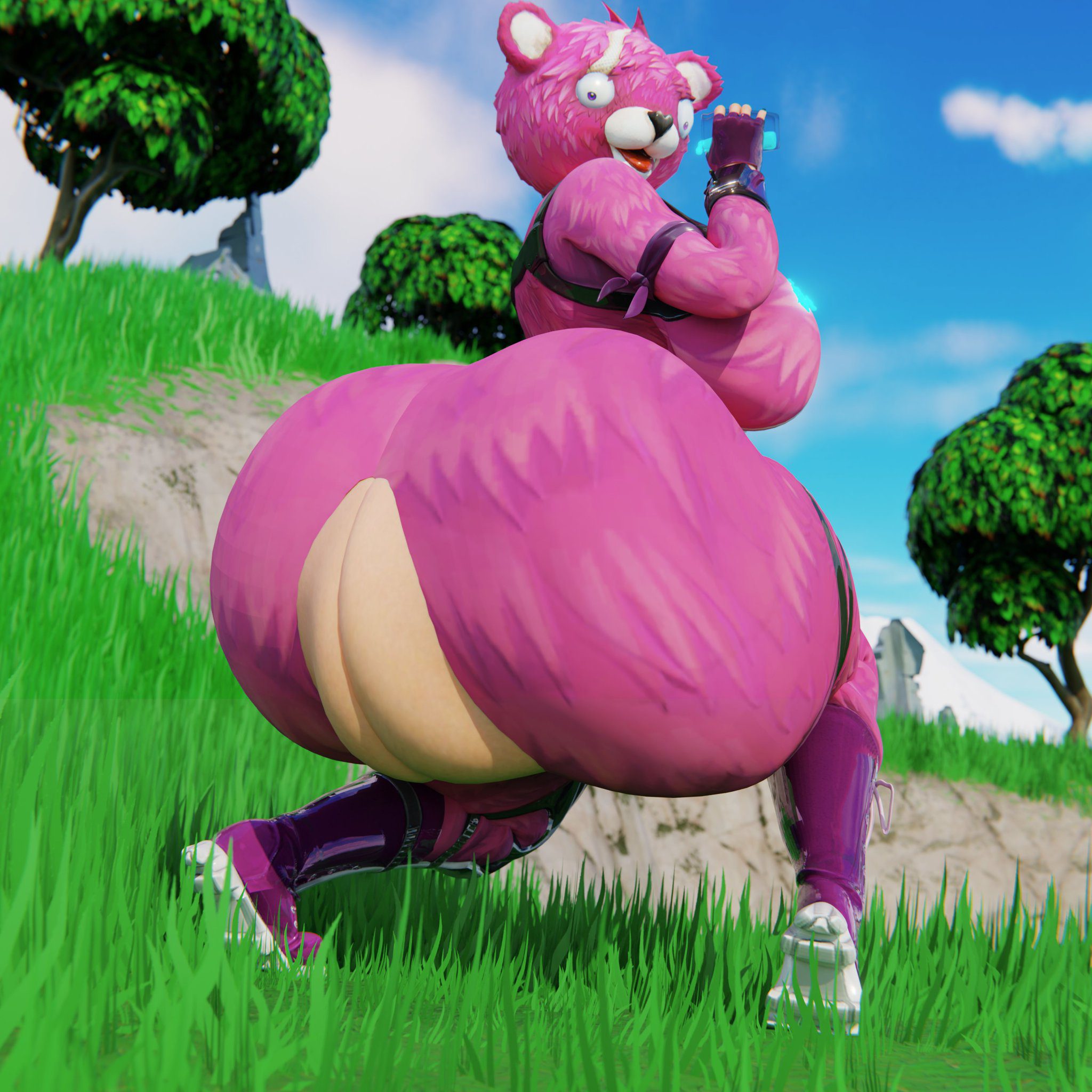 Fortnite Game Porn - pink, fursuit, pink hair, looking shocked, tearing up file d734bac0c938a99cb928c2367ca0b4bd