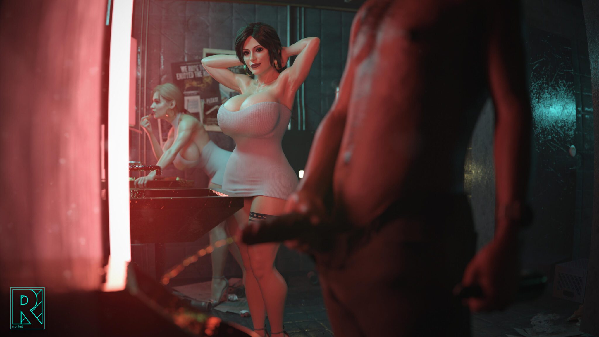 Resident Evil Hentai Xxx - breasts, looking at genitalia, thigh tattoo, completely nude male, 1boy file d949c0208e55d29b0ba1d5f503c7593a scaled