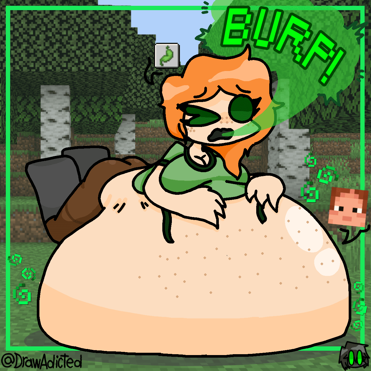 Alex Hentai, Ari Hentai - drawadicted, pred, vore belly, mojang, larger female, vore file e16ea67d0f225970444d7e080590fe4b