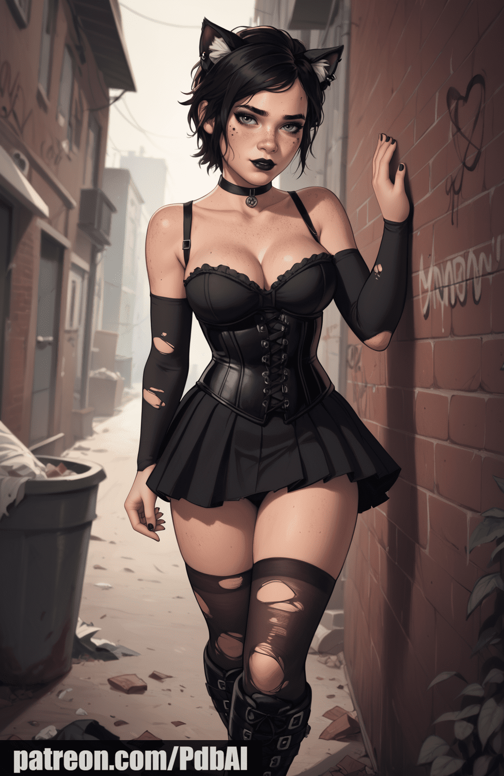 Ellie Rule - black hair, corset, animal ears, 2d, armwear file eb1e63c70ae915bb675a2a6dd2f43240