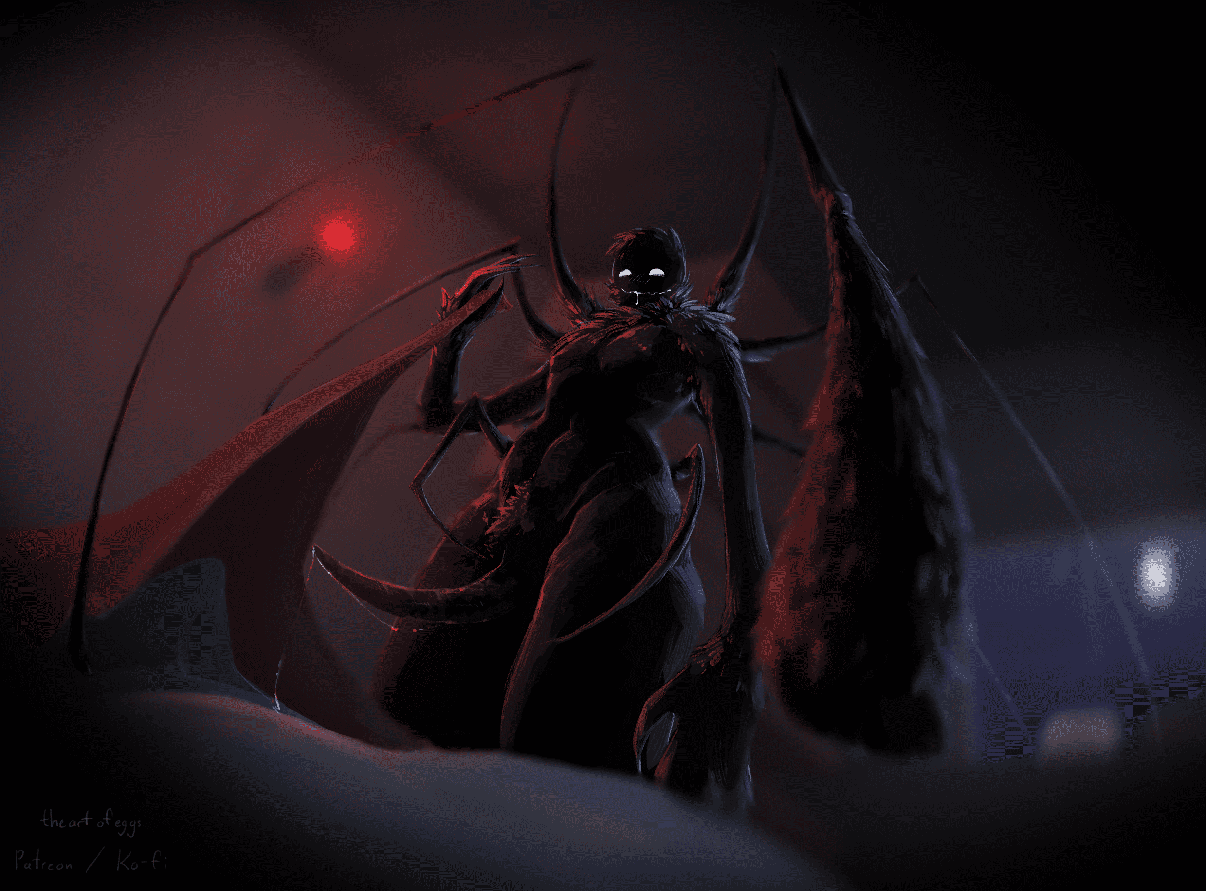 Steve Porn - male, woken up, spider humanoid, standing over, holding blanket file eeae2a6fb35d3dc6e245b270b8df8f44fca958dc