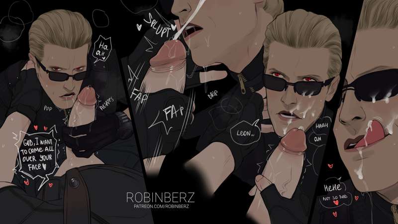 Resident Evil Hentai Art - red eyes, cum on face, albert wesker, 2d, blonde hair file eed7814816601f46ac9032811afb5c43