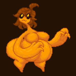 Minecraft Rule Xxx - shortstack, plant girl, pixel art, pumpkin, orange body, monsters &amp; girls (mod), yellow eyes file f06eb6ea64076511699c9def57f318f1
