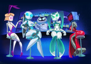 Minus8 Hentai Art - :d, looking at viewer, fake animal ears, bartender, twintails, multiple girls, rabbit tail file f092e7ab0e7a6f47fb2c9cf9290fe453