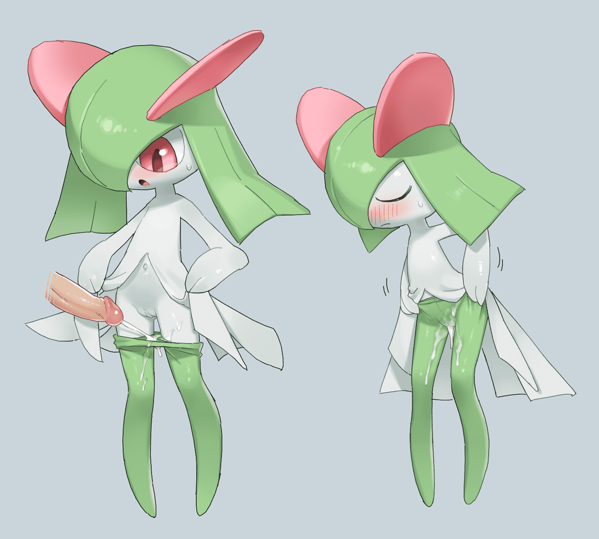 Pokemon Rule Xxx - simple background, green hair, clitoral hood, kirlia, interspecies, white skin file f442d83067bffdc1d7452e32faaafaafa47be6aa