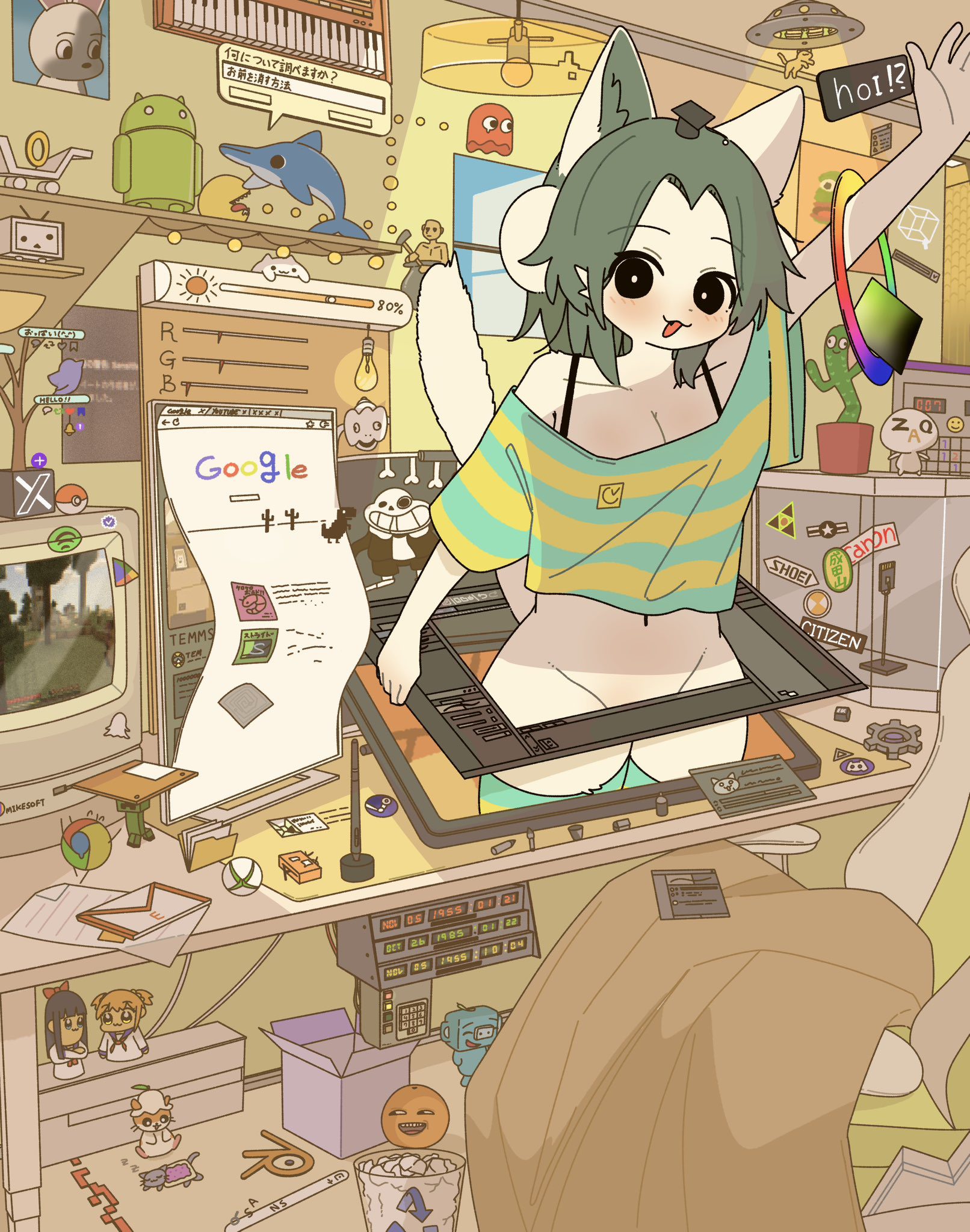 Minecraft Sex Art - medium breasts, monitor, cactus, sans au, temmie (undertale) file f5756974f663c62e3c44878cd12cc608