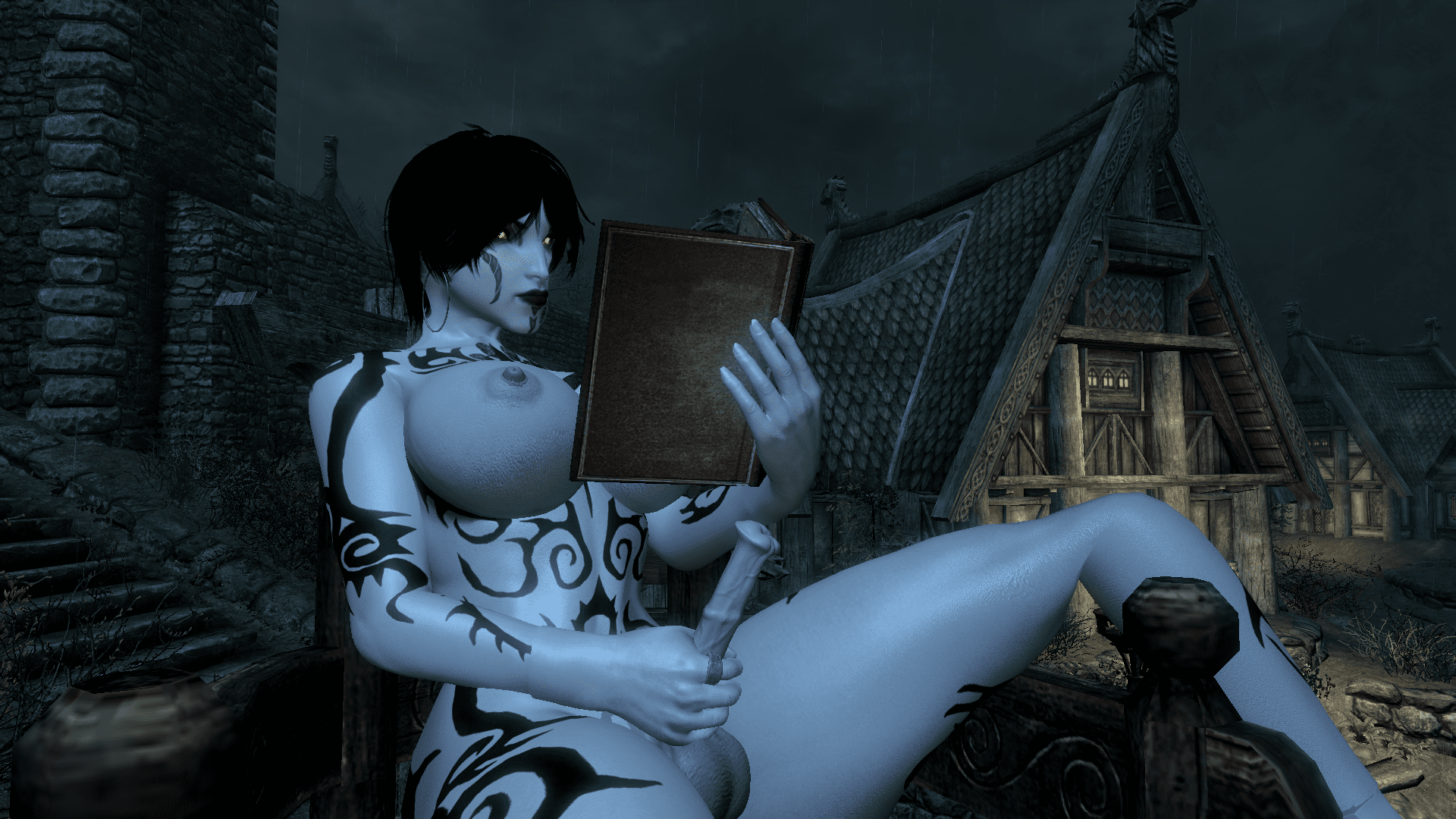 Skyrim Hentai - big breasts, futanari, white body, voluptuous, big penis, female, solo file f658cad3d2c9ae93d41ca9e2f8907e2c