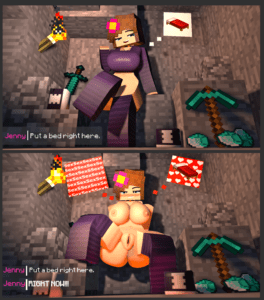 Minecraft Rule - stockings, reference, highres, english text, torch, solo focus, flower in hair file f7d6bc7ccc67a947e0500dcd2b093e1c
