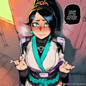 Reyna Porn, Sage Porn - hentai, medium breasts, interracial, futanari only, high resolution, highres, uncensored