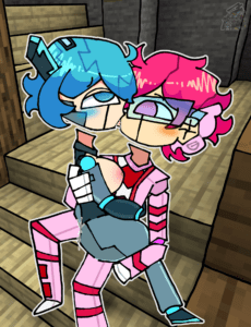 Minecraft Xxx Art - yummie316, kissing, blue eyes, robot girl file fb04a061e2e8286b44fe7da2d8846a6e